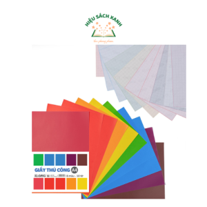 giấy thủ công kẻ caro 8 màu Couche A4