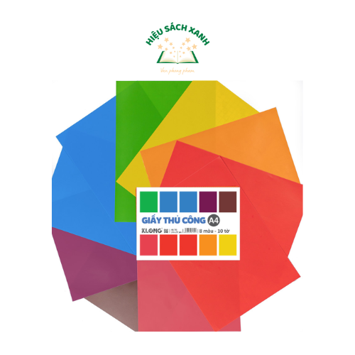 giấy thủ công kẻ caro 8 màu Couche A4